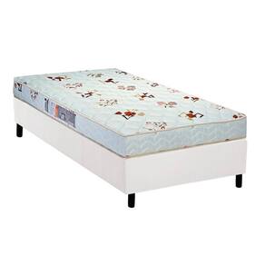 Conjunto Box Solteiro: Colchão Espuma Luckspuma Roland Garros Pro + Base CRC Courano White (88x188)