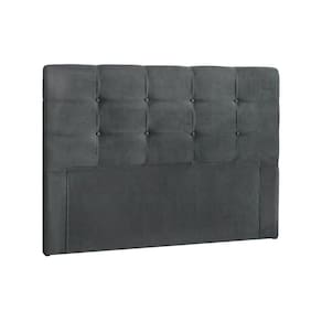 Painel de Cama Box Estofada Casal Clean Plus Suede Cinza - Simbal