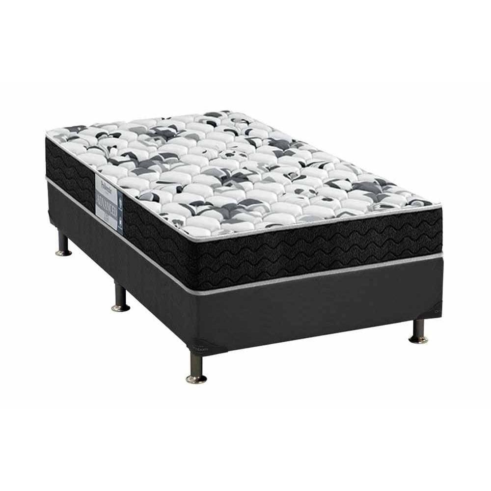 Cama Box Solteiro: Colchão Ortopédico Probel D28/EP Anatômico Advanced Tech1000 + Base CRC Suede Gray(88x188)