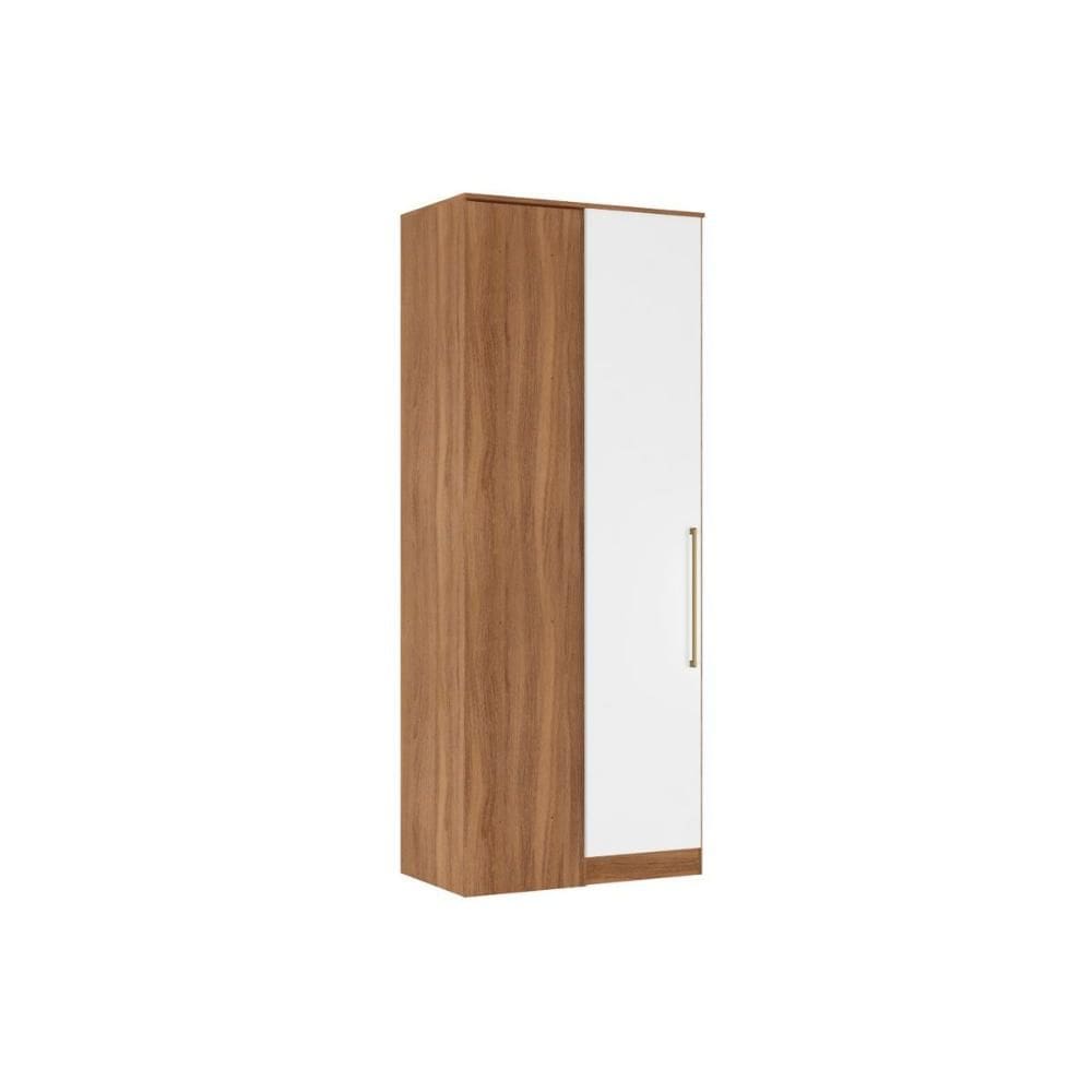 Módulo de Quarto Casal Guarda Roupa Canto Reto 71150K Irlanda c/ 1 Porta Amendola/Branco - Demóbile