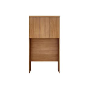 Módulo de Quarto Solteiro Armário Ponte Aéreo Rizon/Linea c/ 3 Portas Cumaru Ripado 3D - Novo Horizonte