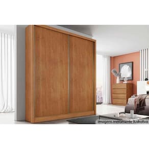 Quarto Modulado Rizon 2 Portas de Correr e 3 Gavetas Virtus/Toledo Cumaru - Novo Horizonte