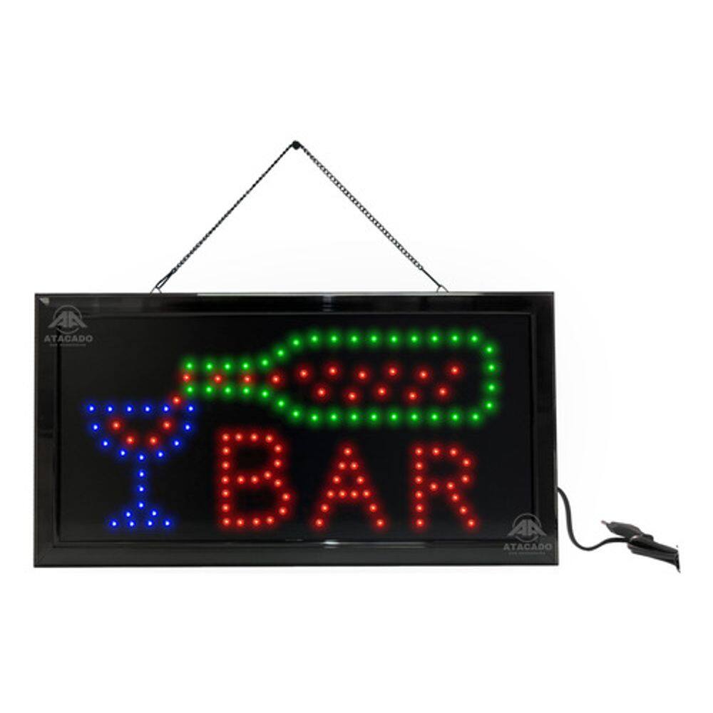 Placa de Bar Letreiro Iluminado Decoração LED LE-3004