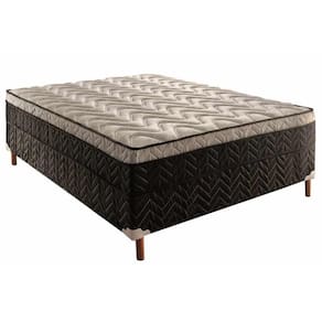 Cama Box Conjugado Casal: Colchão Ortopédico D33 Pasquale Black (138x188x48) - Paropas