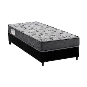 Conjunto Box Solteiro: Colchão Anatômico Ortobom D33 ISO 100 + Base CRC Suede Black (88x188)
