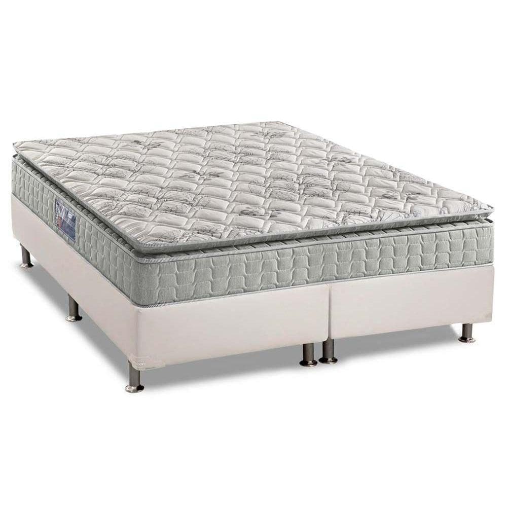 Conjunto Box King: Colchão Espuma D Angelis Anjos D33 Orthosono + Base CRC Courano White (193x203)