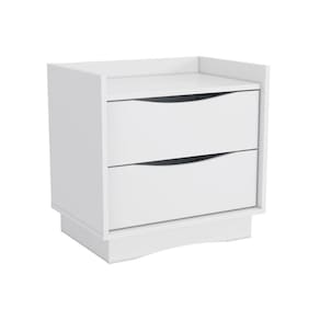 Mesa Cabeceira Infantil c/ 2 Gavetas M261 Branco - Kappesberg