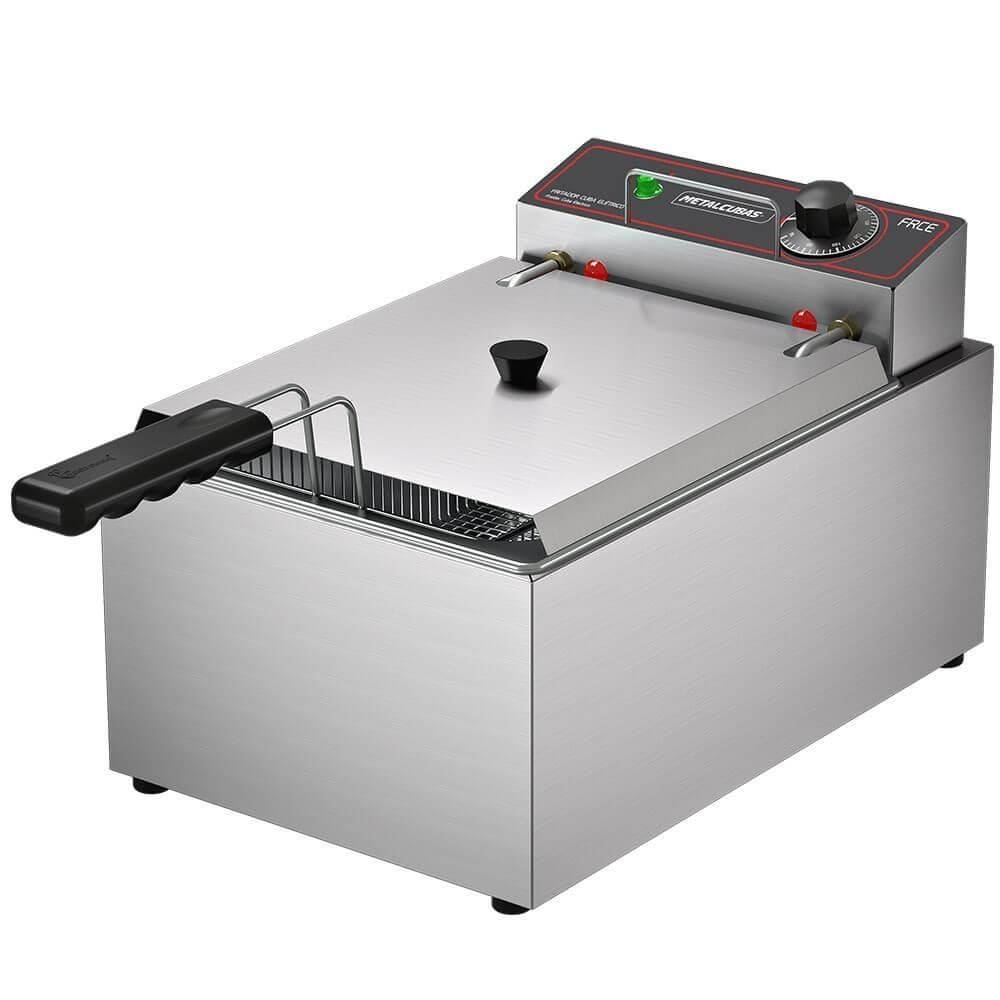 Fritador Industrial Elétrico FRCE5 Metalcubas 220V 5 Litros Com Tampa 27x41 cm - 15050G(20268)