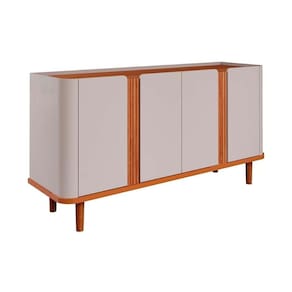Buffet de Sala Jantar Eva c/ 4 Portas Cinamomo/Off White - Cimol