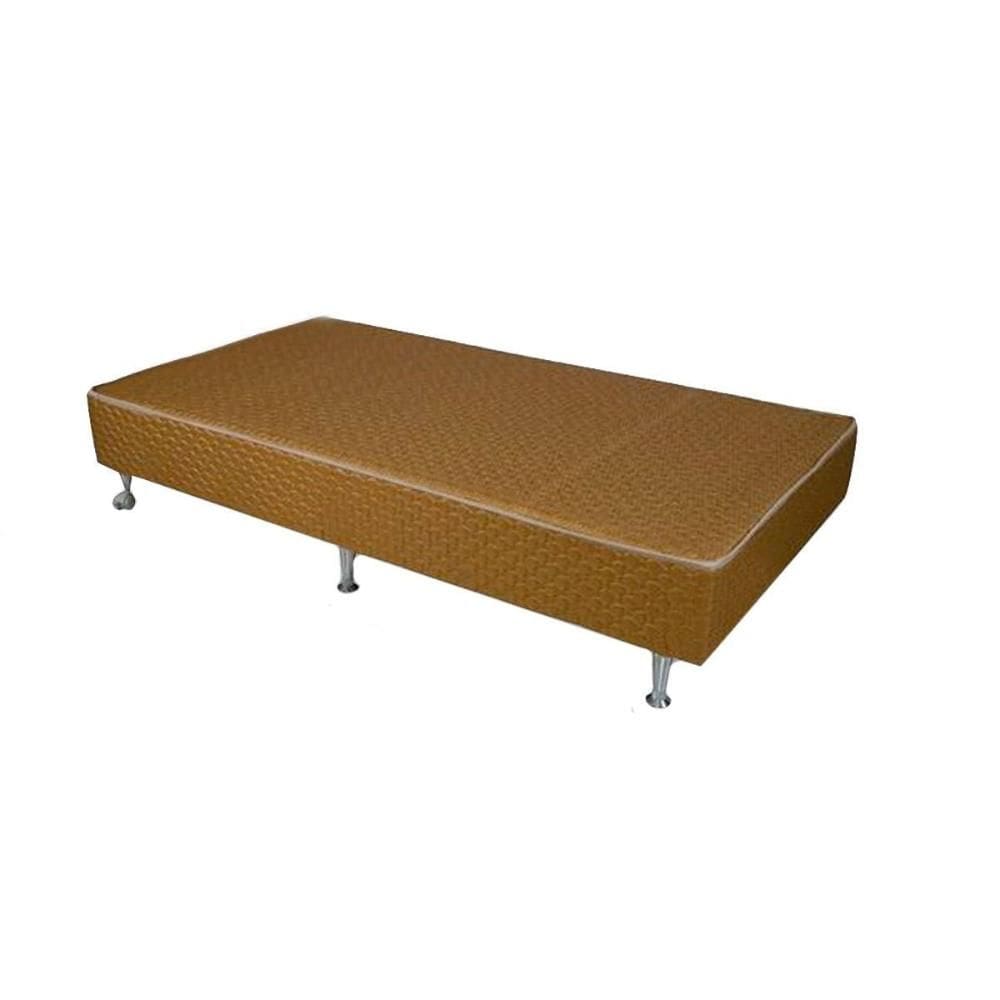 Cama Box Base Twin Size Hotelaria Orthotel Tecido Brown (100x200x24) - Ortobom