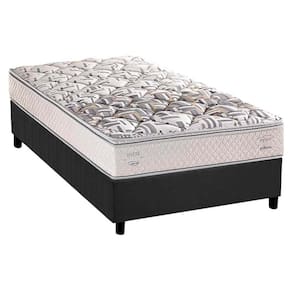 Cama Box Solteiro: Colchão Ortopédico Herval AG65 ErgoPlus C1604 + Base CRC Suede Gray(88x188)
