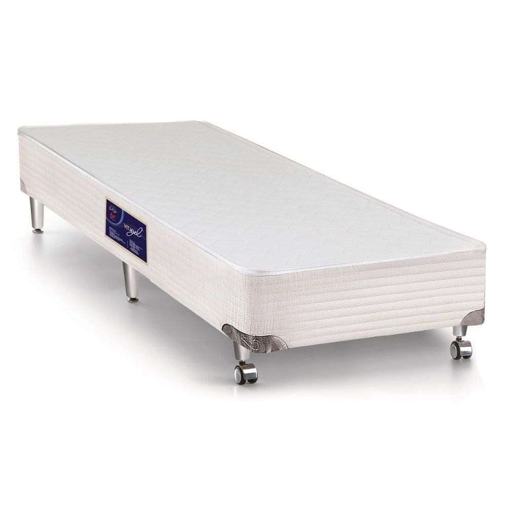 Cama Box Base Solteiro Gold Star Vitagel White (78x188x27) - Castor