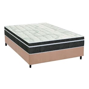 Conjunto Box Casal: Colchão Molas Orthoflex Bonnel Venezia + Base CRC Suede Clean (138x188)