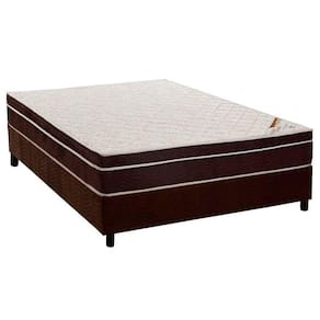 Cama Box Casal: Colchão Ortopédico Ortobom Exclusive + Base CRC Suede Brown (138x188)