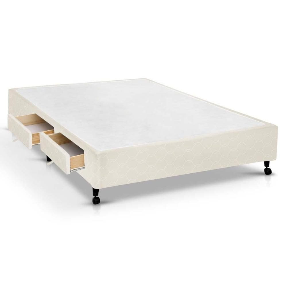 Cama Box Base c/ Gavetas Viúva Poli Tecido Clean (128x188x27-c/2 Gavs) - Castor