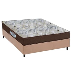 Cama Box Casal: Colchão Espuma Ortobom D45/EP Anatômico Fort Tech ISO 150 + Base CRC Suede Clean(138x188)