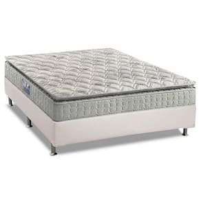 Conjunto Box Casal: Colchão Espuma D Angelis Anjos D33 Orthosono + Base CRC Courano White (138x188)