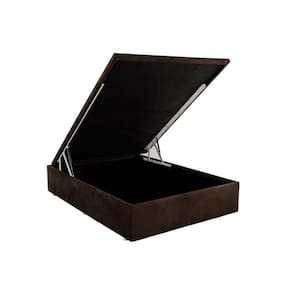 Cama Box Baú Casal Universal Suede Brown (138x188x39) - Ortobom