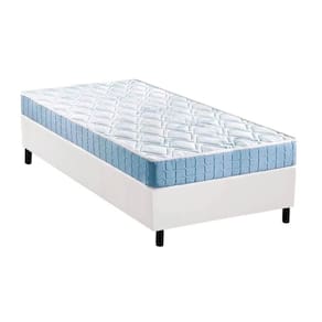 Conjunto Box Solteiro: Colchão Espuma D Angelis Anjos Querubim + Base CRC Courano White (88x188)