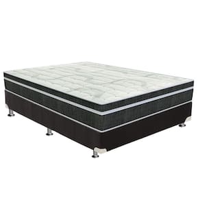 Conjunto Box Casal: Colchão Molas Orthoflex Bonnel Venezia + Base CRC Suede Black (138x188)