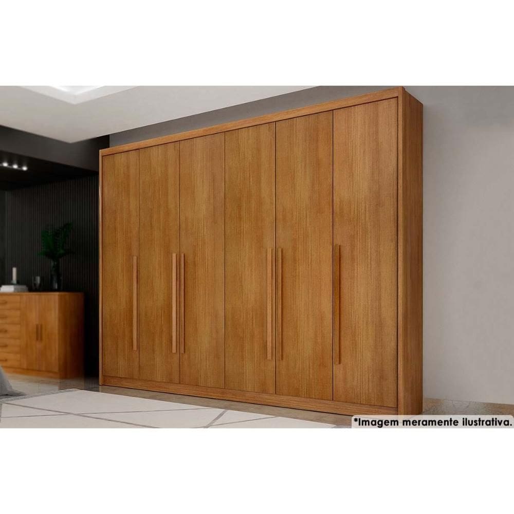 Guarda Roupa Casal 6 Portas e 8 Gavetas Bragaça/Coimbra Cumaru - Novo Horizonte