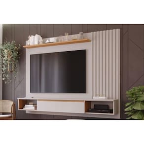 Home p/TV até 65 Polegadas Bahamas Ripado 215X157cm Off White/Nature - Permóbili