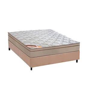 Conjunto Box Casal: Colchão Molas Castor Bonnel Revolution + Base CRC Suede Clean (138x188)