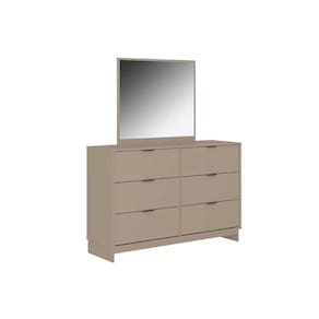 Cômoda Solteiro 1160 c/ 6 Gavetas c/ Espelho Avela - Carraro