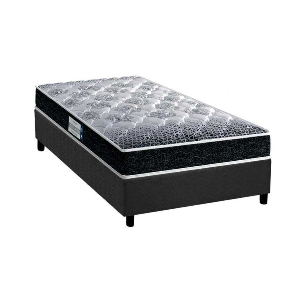 Cama Box Solteiro: Colchão Ortopédico Probel D33/EP Anatômico Advanced Tech1500 + Base CRC Suede Gray(88x188)
