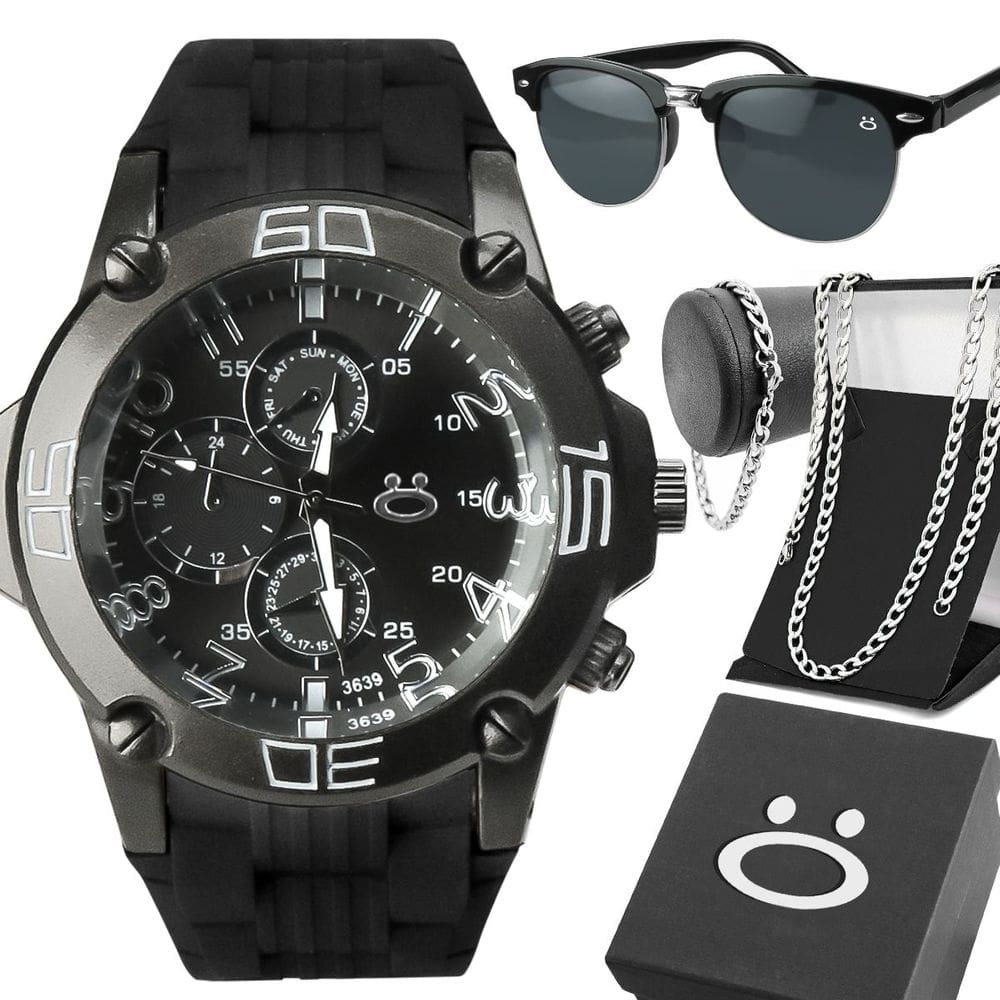 Relógio Aço Preto Social Presente Silicone Ponteiro Qualidade Premium Grumet Black Piano Autêntico