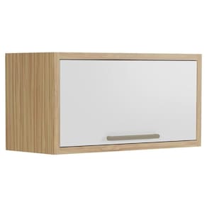 Módulo Cozinha Ronipa Syrah Armário Geladeira c/ 1 Porta Basculante 80cm Amendoa/Off White-Ronipa
