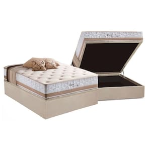 Conjunto Box Baú Casal: Colchão Molas Herval Maxspring Spain + Base CRC Suede Clean (138x188)