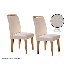 Kit 2 Cadeiras Sala Jantar Athenas 2 Un Imbuia/Suede Creme - Rufato