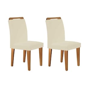 Kit 2 Cadeiras Sala Jantar Athenas 2 Un Imbuia/Suede Creme - Rufato