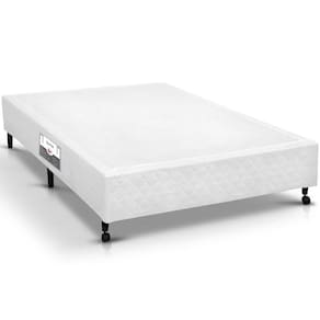 Cama Box Base Viúva Poli Tecido White (128x188x27) - Castor