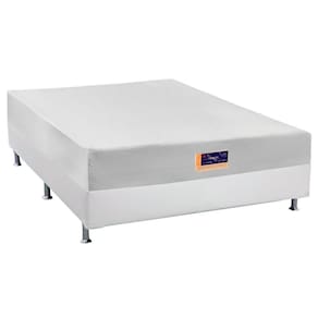 Conjunto Box Casal: Colchão Espuma Castor Vitagel HR Visco Gel + Base CRC Courano White (138x188)