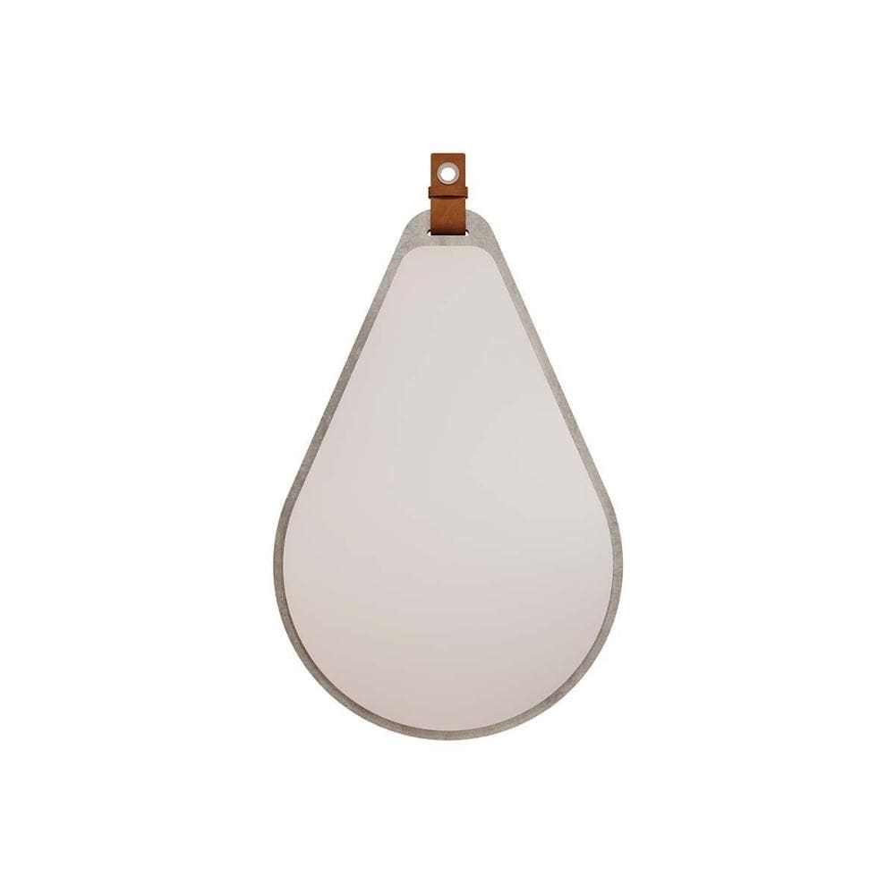 Espelho de Quarto Solteiro Gota 50X76cm Cimento - MGM