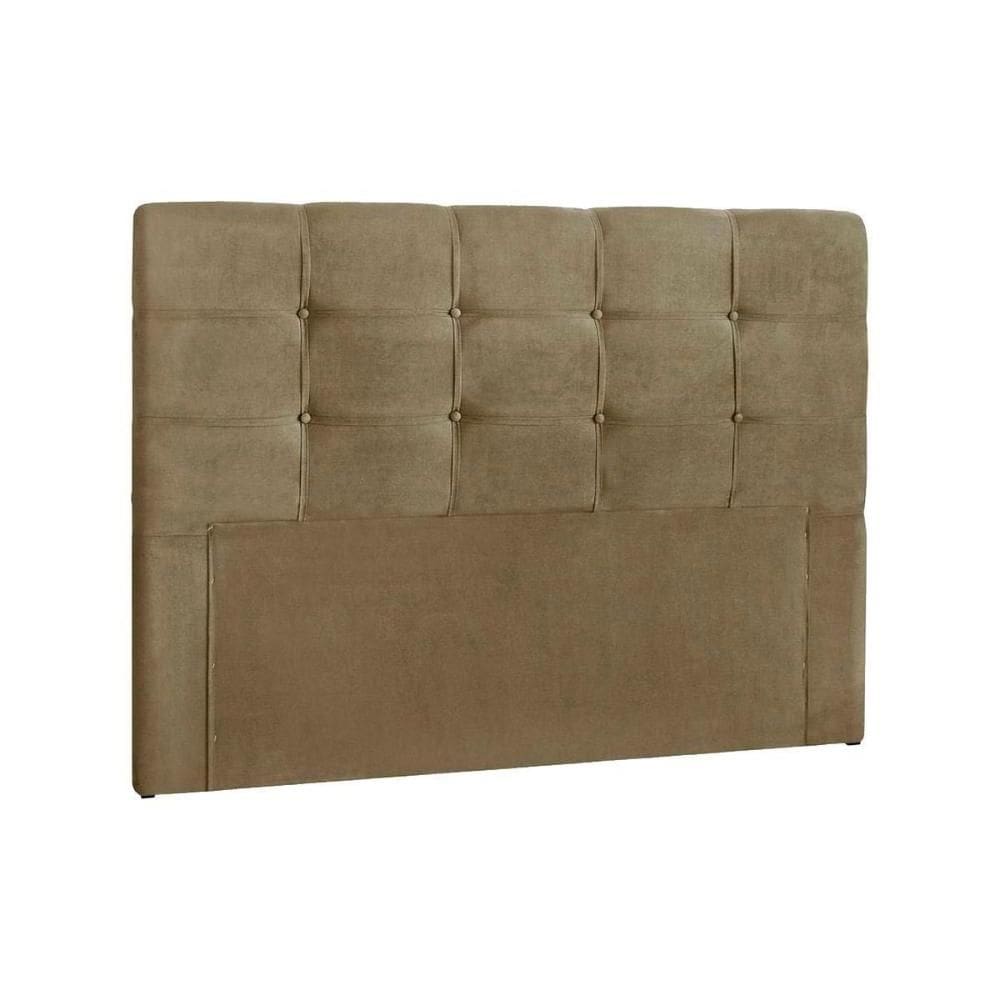 Cabeceira Cama Box Estofada Queen Clean Plus Suede Marrom Taupe - Simbal