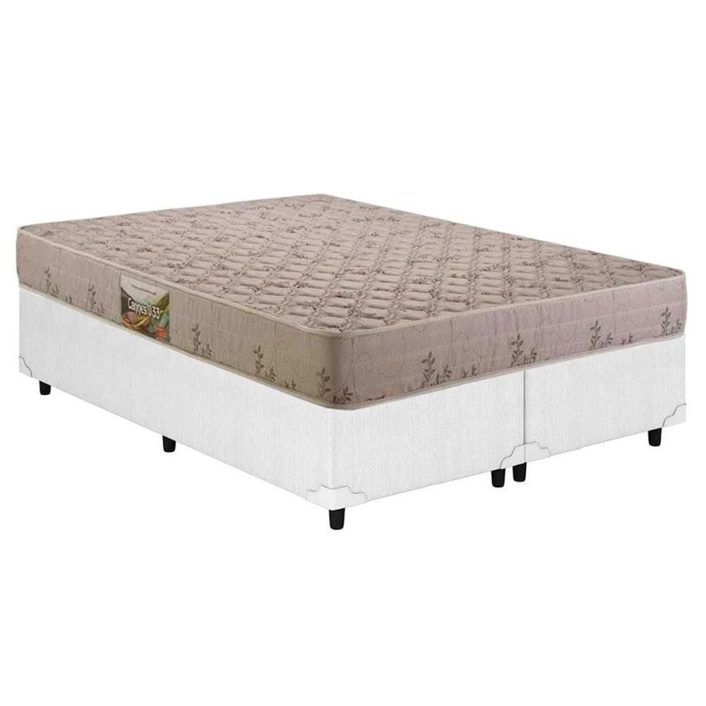 Conjunto Box Queen: Colchão Espuma Herval D33 Cannes + Base CRC Courano Clean (158x198)