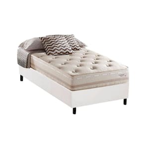 Conjunto Box Solteiro: Colchão Molas Herval Maxspring Scotland + Base CRC Courano White(88x188)