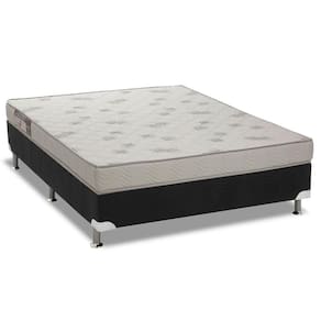 Conjunto Box Viúva: Colchão Espuma Ortobom Light Saúde + Base CRC Courano Black (128x188)