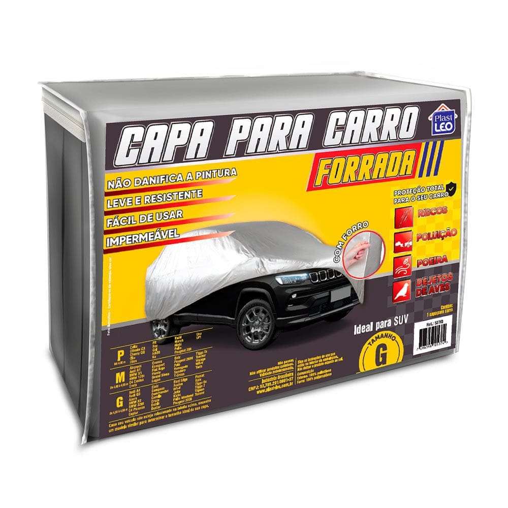 Capa Externa para Automóvel Forrada Plast Leo 537 Tamanho G