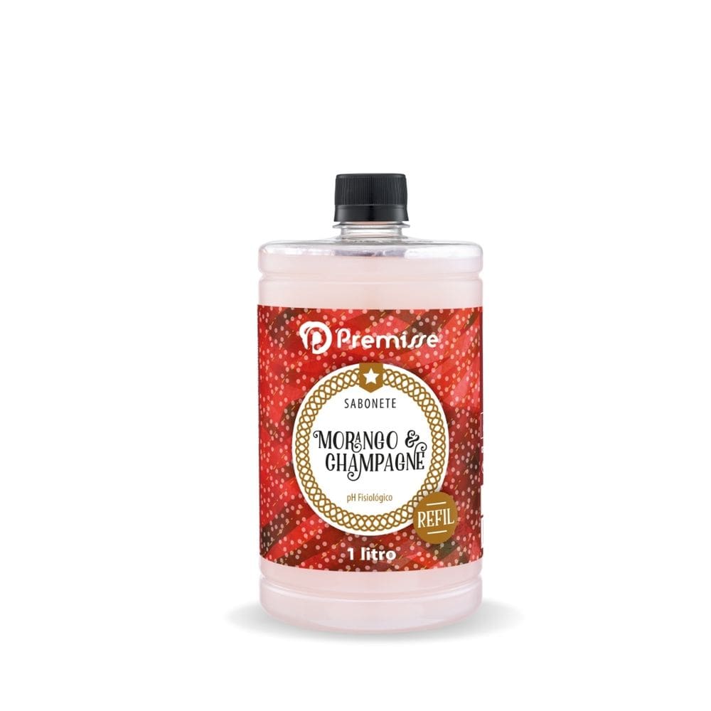Sabonete Liquido 1 Litro (Morango E Champagnhe) C/ 12 Un.