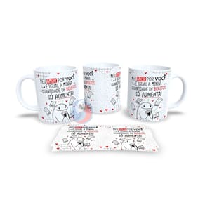 Caneca Cerâmica Personalizada Dia dos Namorados / Casal - Modelo 785091
