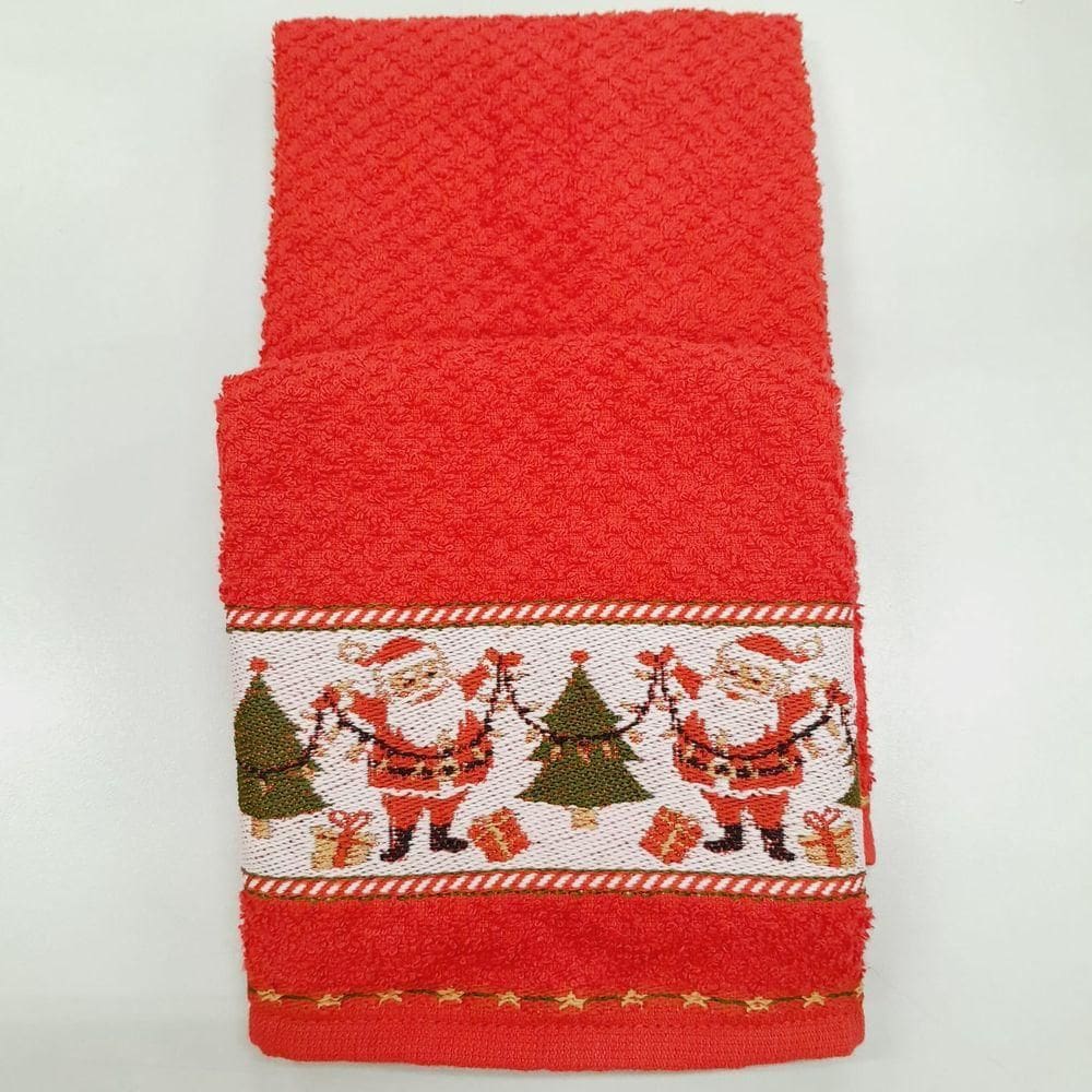 Pano de Copa Vida II Natal Vermelho 45 cm x 70 cm - Dohler
