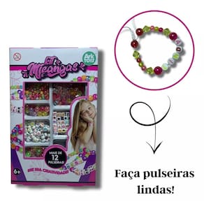 Kit Miçangas Coloridas Joias Acessórios Infantil - Arktoys