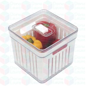1 Organizador Quadrado Alto Multiuso Transparente Acrilico