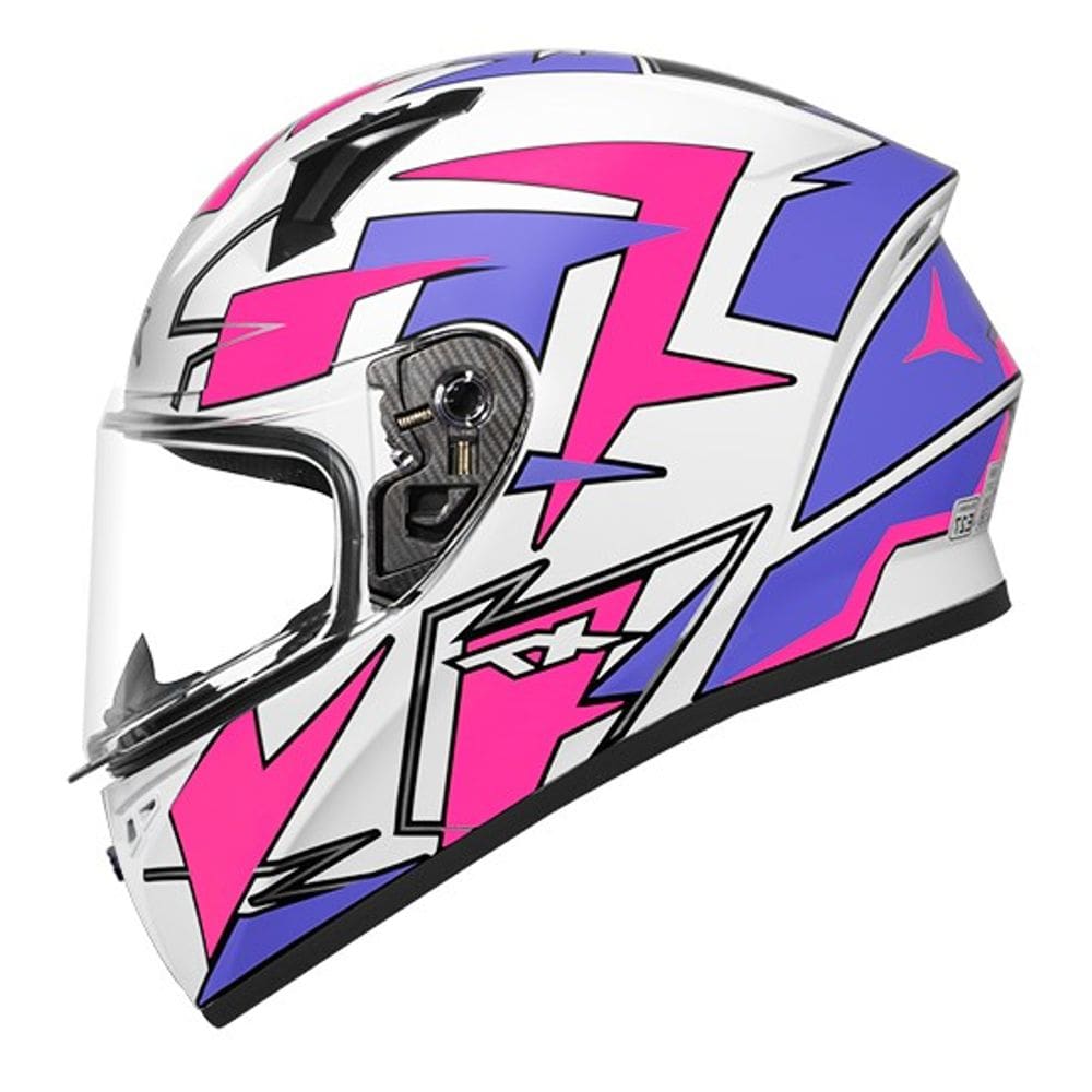 Capacete Ebf Xtroy FF526 Crush Branco e Rosa