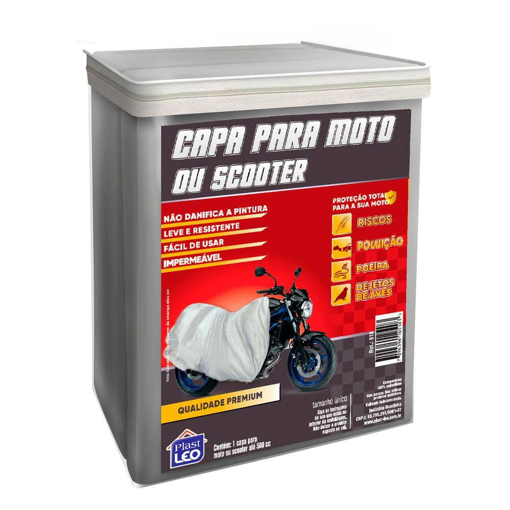 Capa para Moto Vinil Plast Leo 518 Tamanho Único
