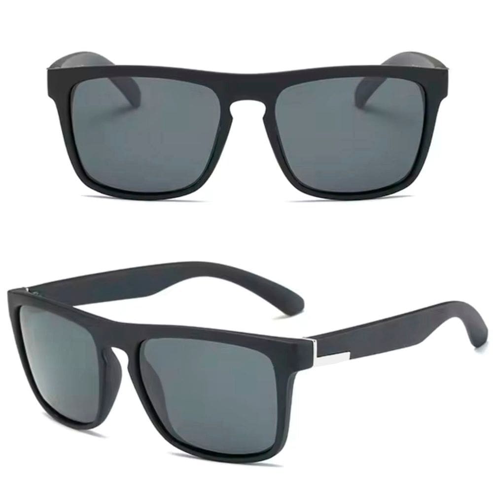 Óculos De Sol Masculino Preto Quadrado Polarizado Clássico Com Proteção 400UV